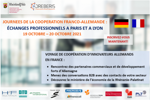 Evénement de coopération franco-allemande à Paris et Lyon (19.10.21 & 20.10.21)